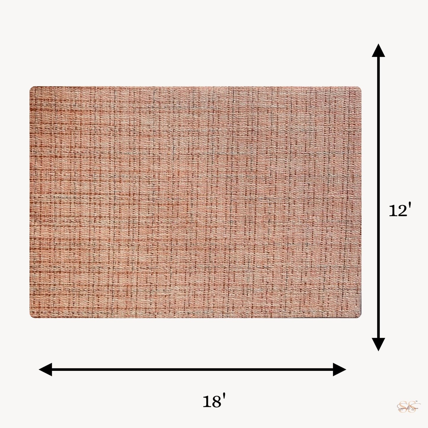 tight pink woven table mat
