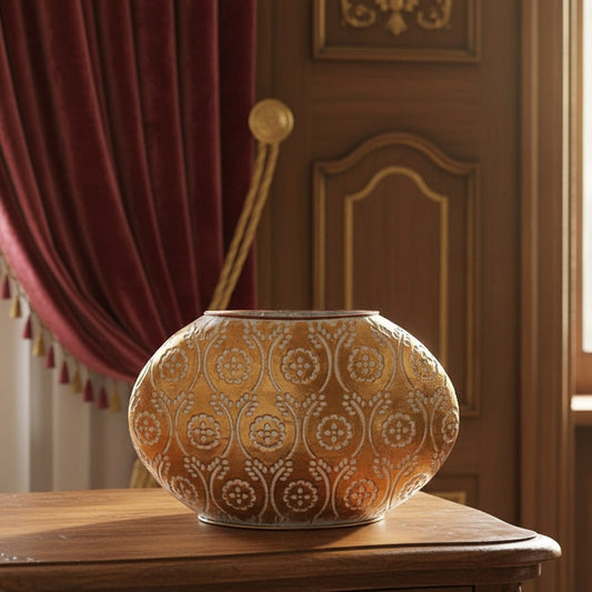 gold metal showpiece in lifestyle shoot