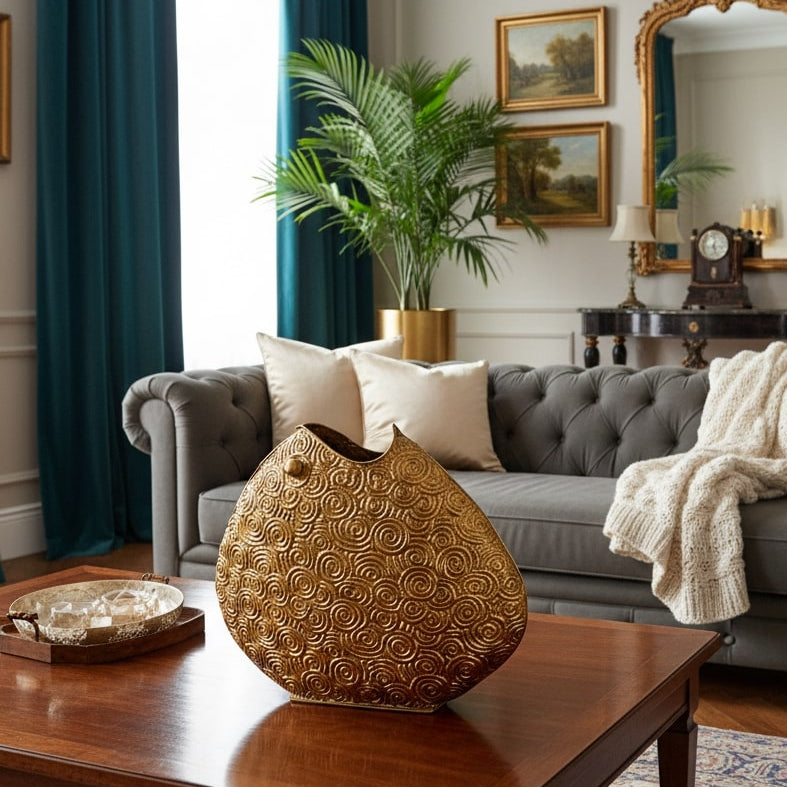 metal pot by supper and scene