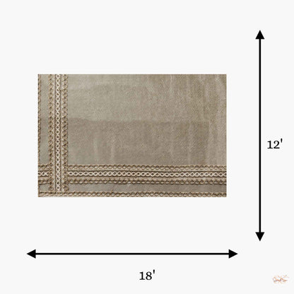 Jute laminated placemat measuring 18 x 12 inches, available as a set of 6, by Supper & Scene.