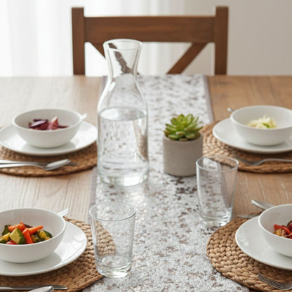 Grey table runner 