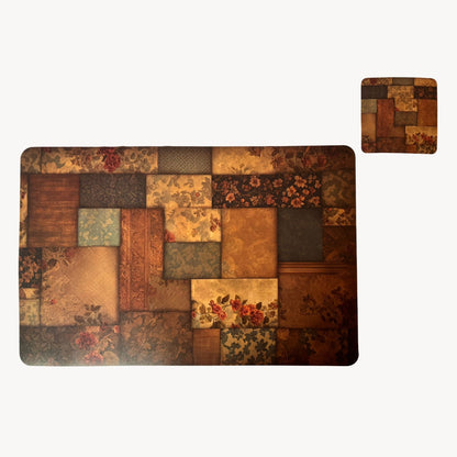 Patchwork Plastic Table Mats & Coasters 