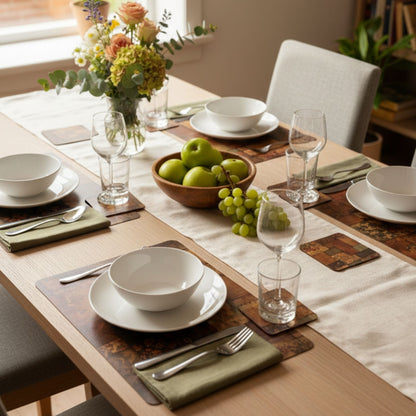 plastic table mat and coaster set of 6