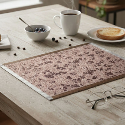 pink fur table mat set of 6