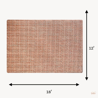 tight pink woven table mat