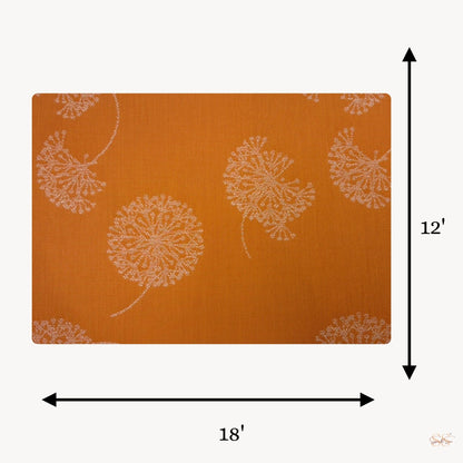 amber printed wire table mat set of 6 - 18x12