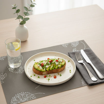 grey printed wire table mat