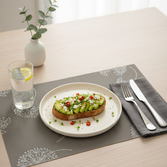 grey printed wire table mat
