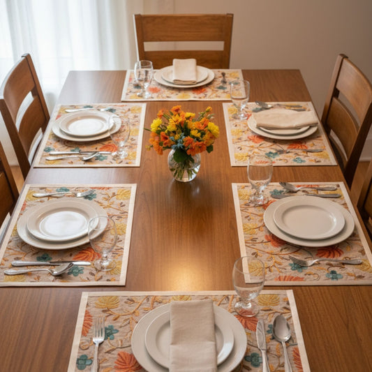 embroidery table mat set of 6