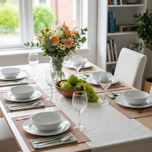 tight pink woven table mat set of 6