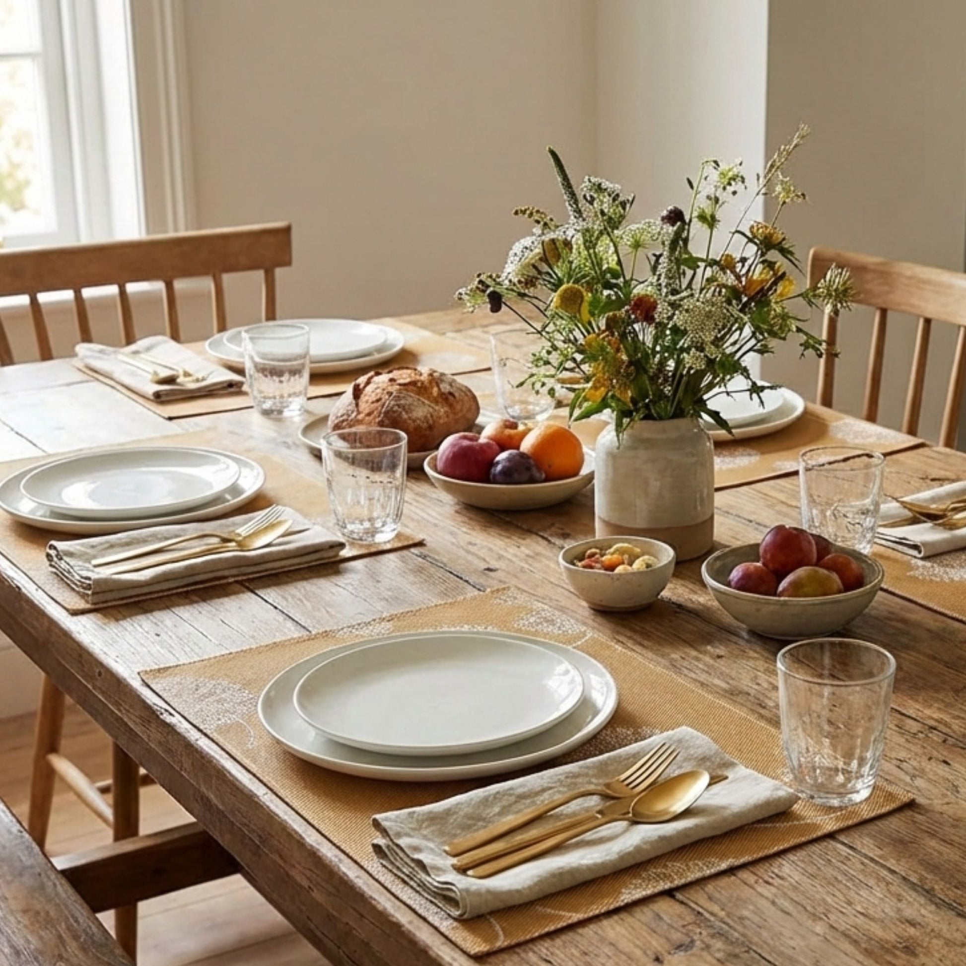 amber printed wire table mat set of 6