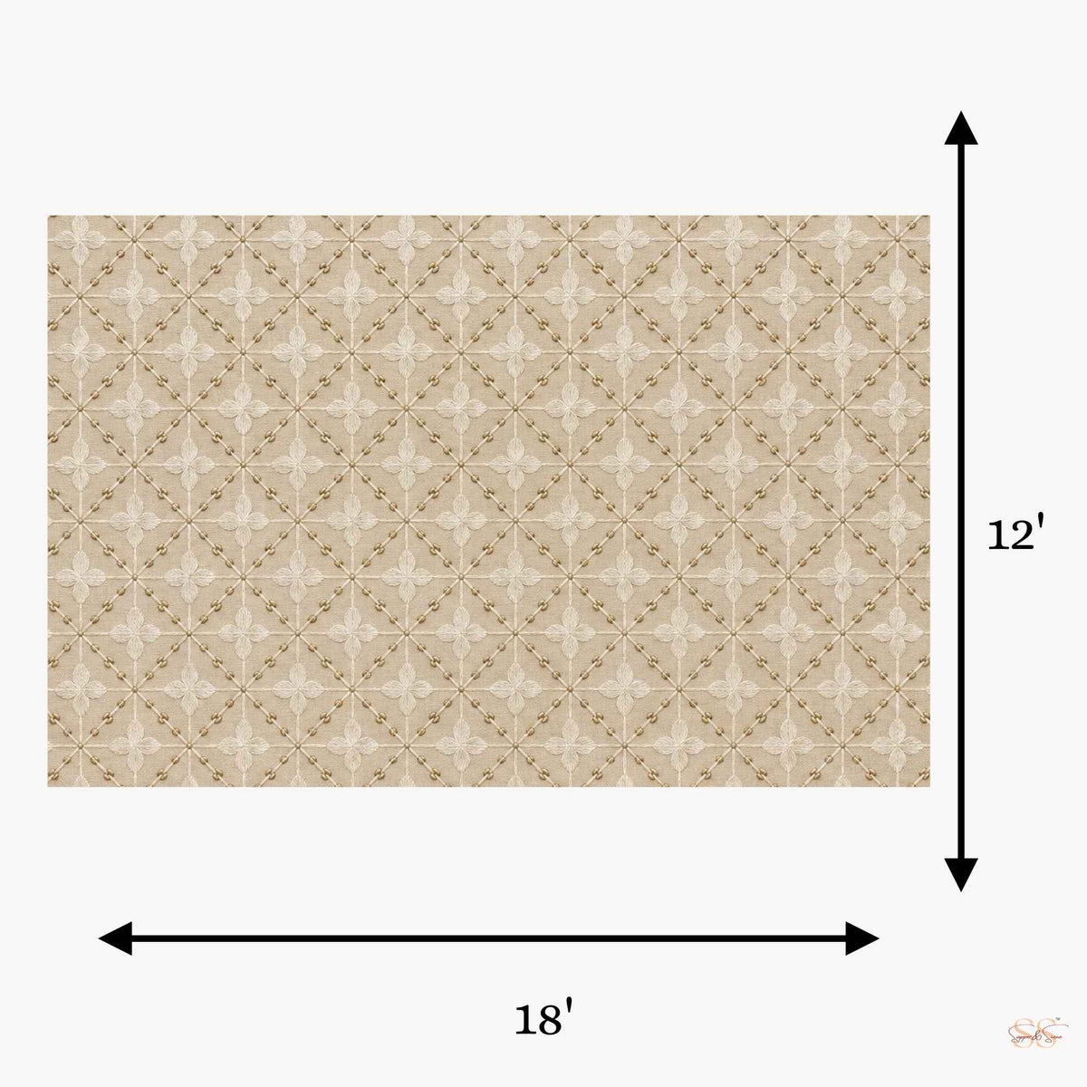 White laminated placemat measuring 12 x 18 inches, available as a set of 6, by Supper & Scene.
